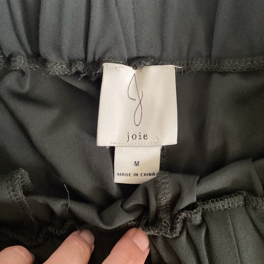 Joie Dark Green Elastic Waist Joggers - Picture 4 of 9